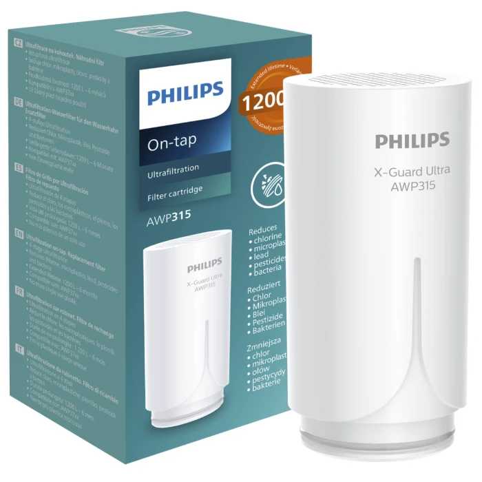 Wkład do filtra na kran PHILIPS AWP315. Wymienny filtr X-Guard ultrafiltracyjny.