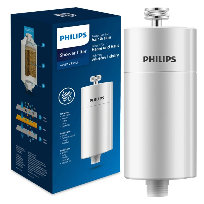 Filtr prysznicowy PHILIPS AWP1775WH, kolor biały. 