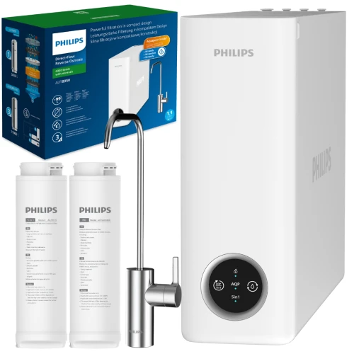 PHILIPS AUT8950/10 filtr odwróconej osmozy bez zbiornika. Filtr z mineralizacją.